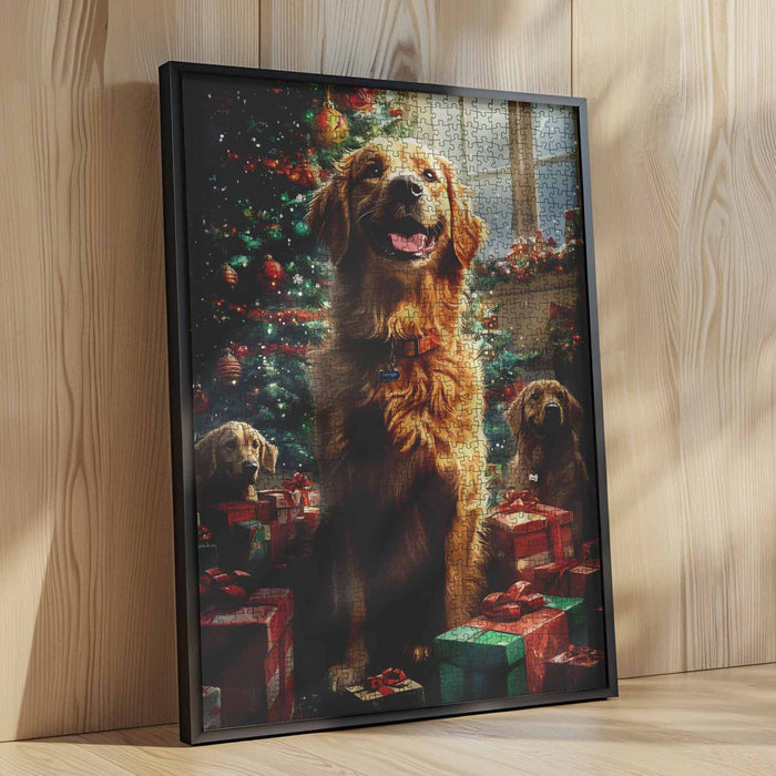 Golden Retriever Christmas Jigsaw Puzzle