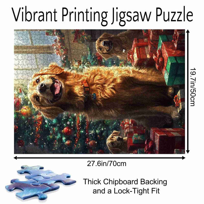 Golden Retriever Christmas Jigsaw Puzzle