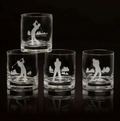 Golf Old Fashion Glasses , Set of Four