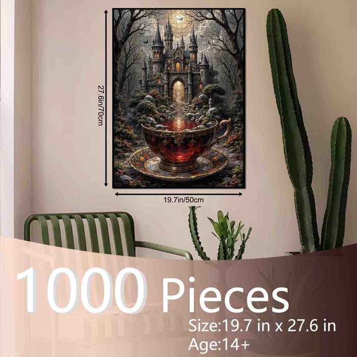 Gothic Castle Teacup Fantasy Jigsaw Puzzle