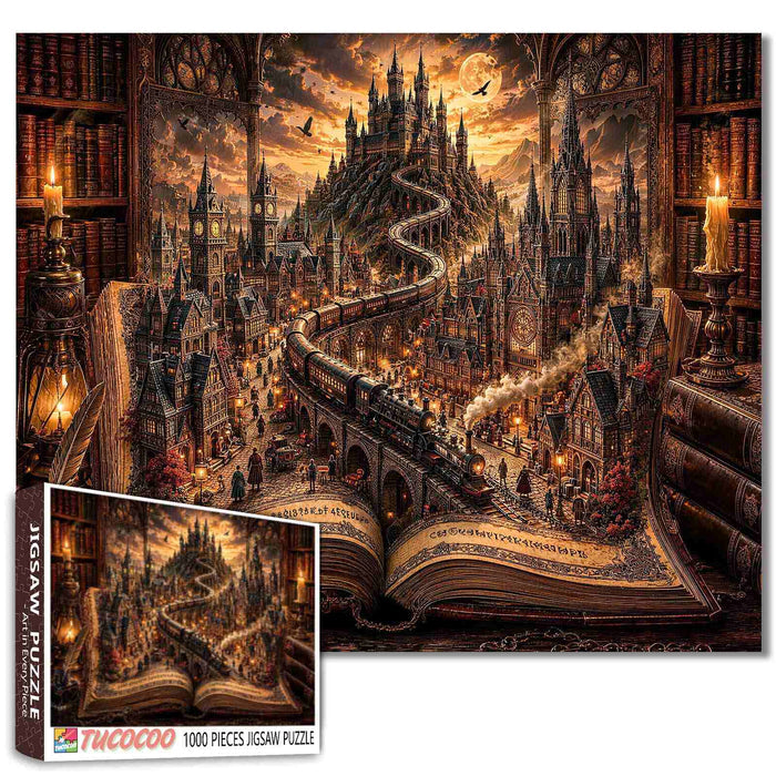 Gothic Storybook Train Jigsaw Puzzle