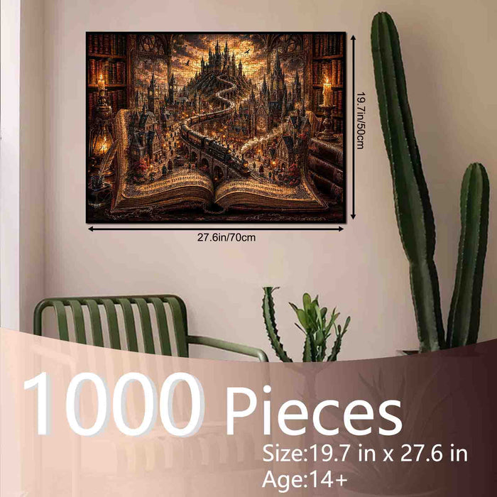 Gothic Storybook Train Jigsaw Puzzle