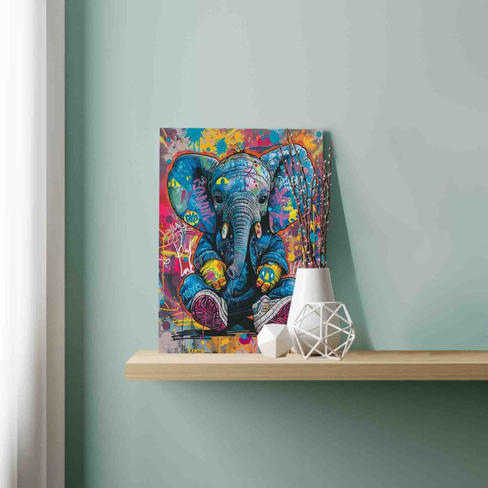 Graffiti Cool Elephant Paint by Numbers