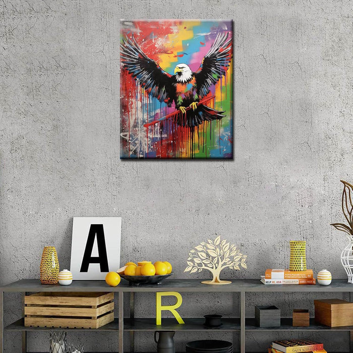 Graffiti Flying Eagle Paint by Numbers