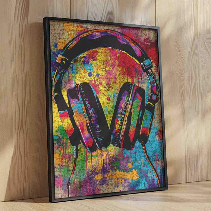 Graffiti Headphones Street Art Music Jigsaw Puzzle