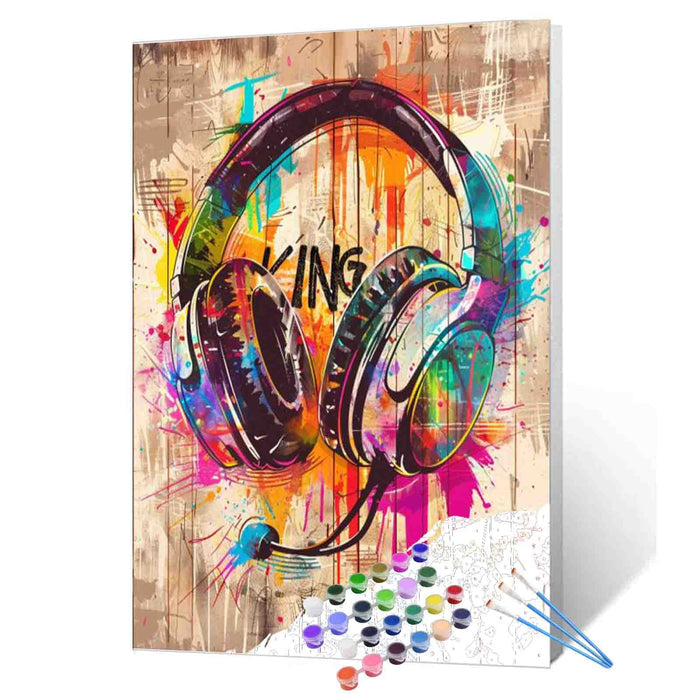 Graffiti Headset Vibes paint by numbers