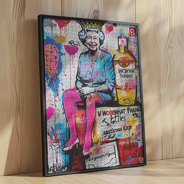 Graffiti Queen Pop Art Jigsaw Puzzle