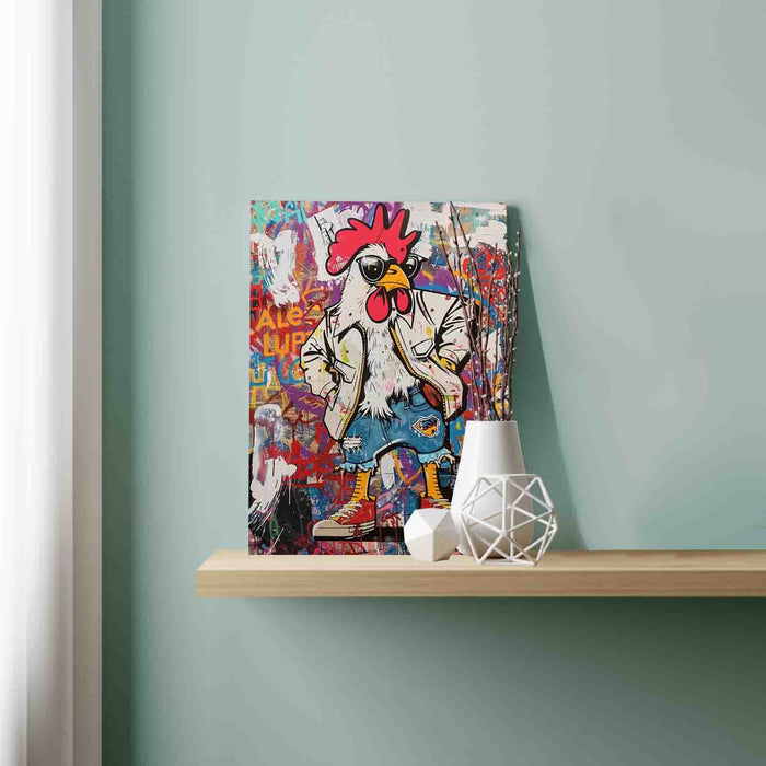 Graffiti Rebel Chicken Paint by Numbers