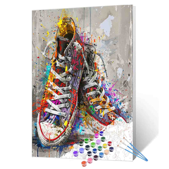 Graffiti Street Sneakers paint by numbers