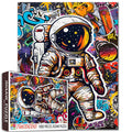 Graffiti Style Cute Astronaut Jigsaw Puzzle