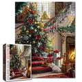 Grand Christmas Hall with Sparkling Tree Jigsaw Puzzle