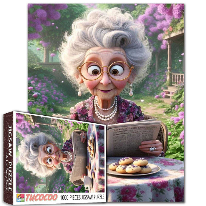 Grandma’s Garden Tea Time Jigsaw Puzzle