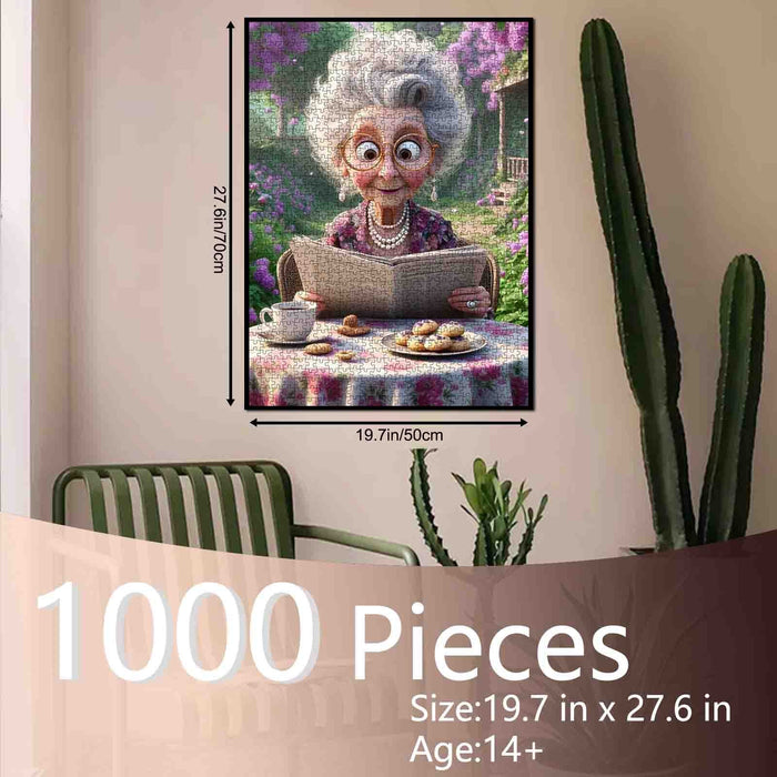 Grandma’s Garden Tea Time Jigsaw Puzzle