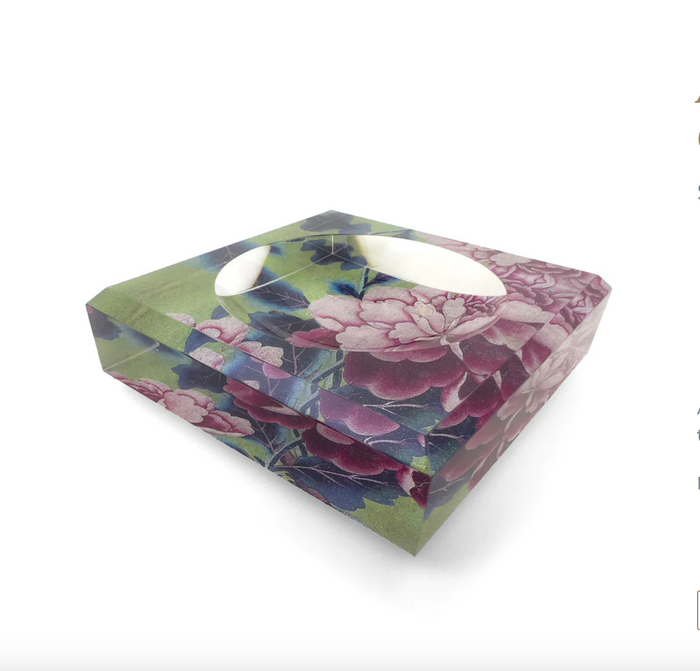 Green Chinoiserie Soap Dish