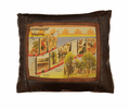 Greetings from New Mexico leather pillow by Sweetwater Trading Company