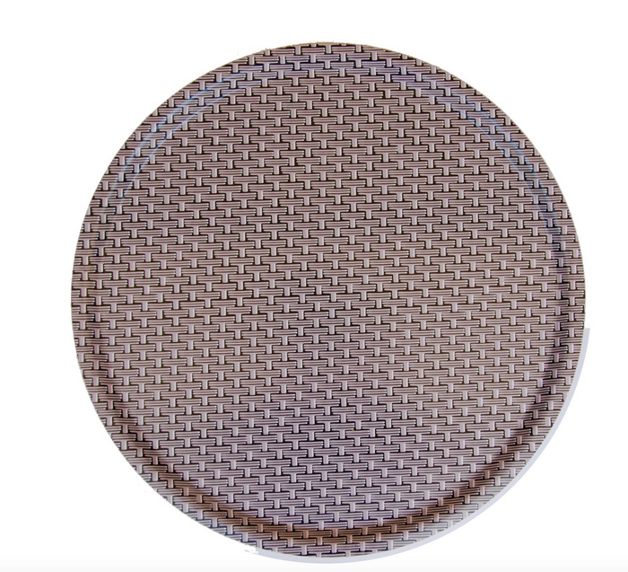 Grey Basketweave Tray