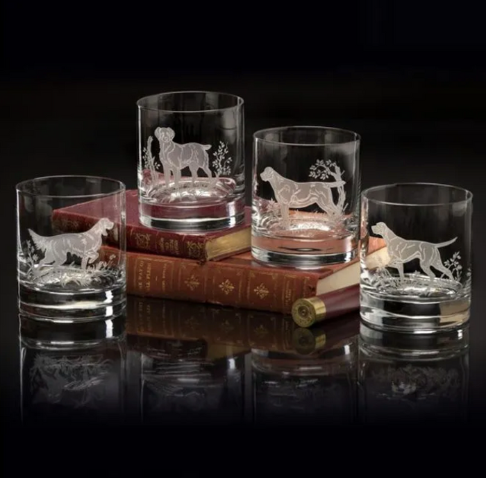 Gun Dogs Old Fashion Glasses