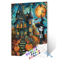 Halloween Girl Elf Witch Paint by Numbers