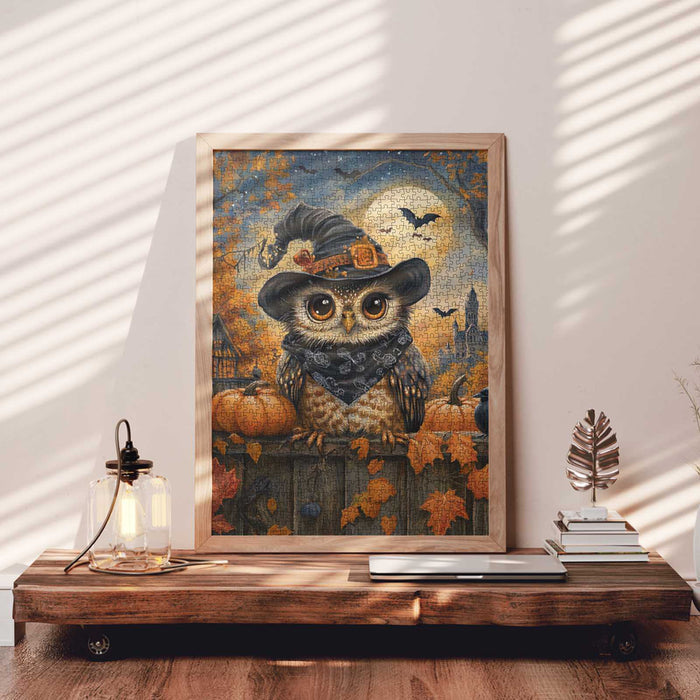 Halloween Wizard Owl Jigsaw Puzzle