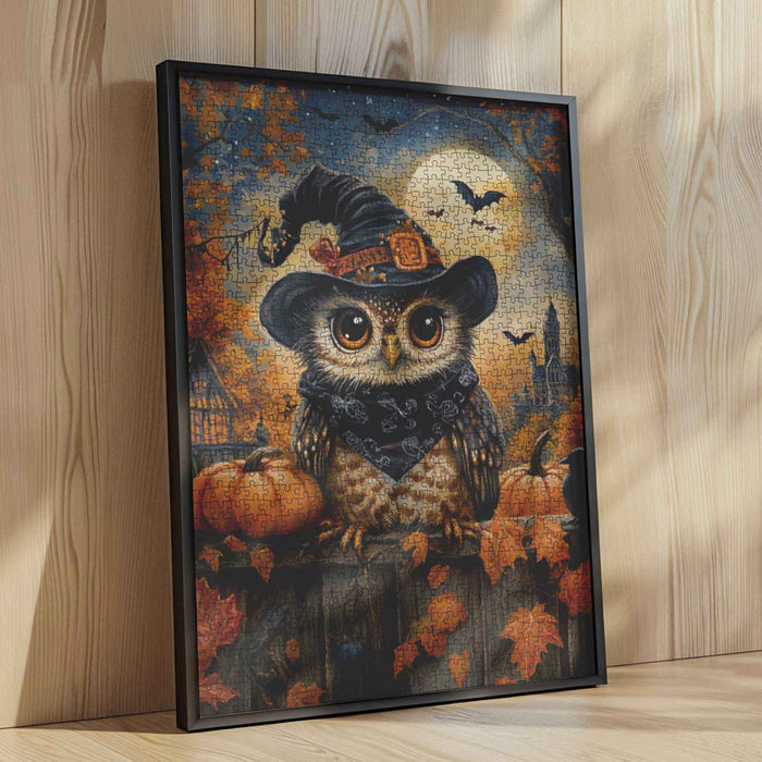 Halloween Wizard Owl Jigsaw Puzzle