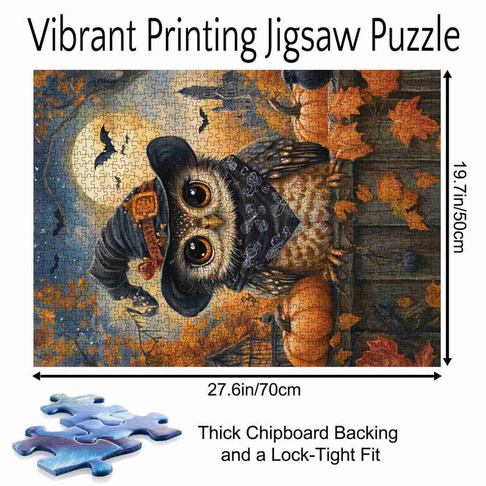 Halloween Wizard Owl Jigsaw Puzzle