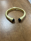 Hammered matte gold cuff bracelet