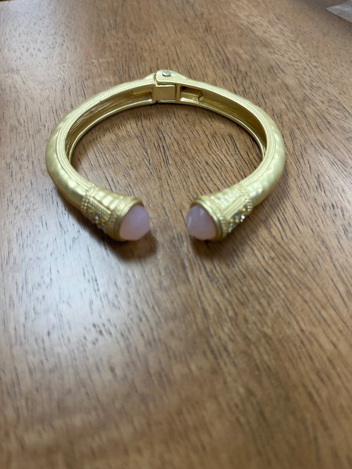 Hammered matte gold cuff bracelet