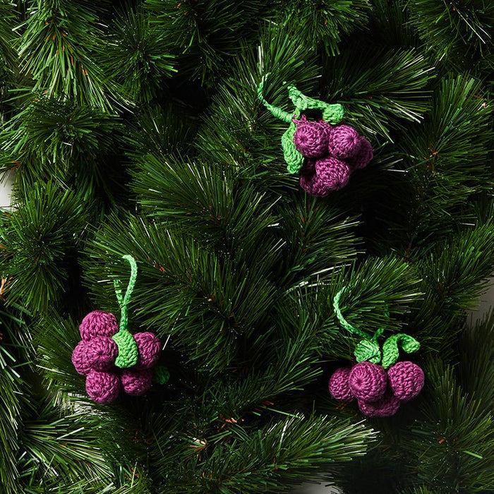 Hand Crocheted Christmas Decoration - Grapes