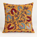 Hand-embroidered Silk Suzani pillow from Uzbekistan S-2