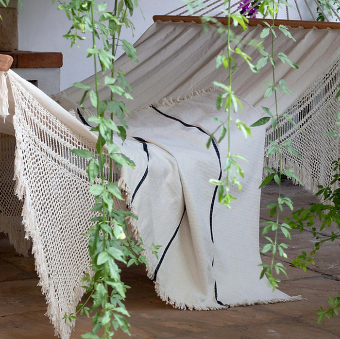 Hand-loomed spreader bar hammocks from Paraguay