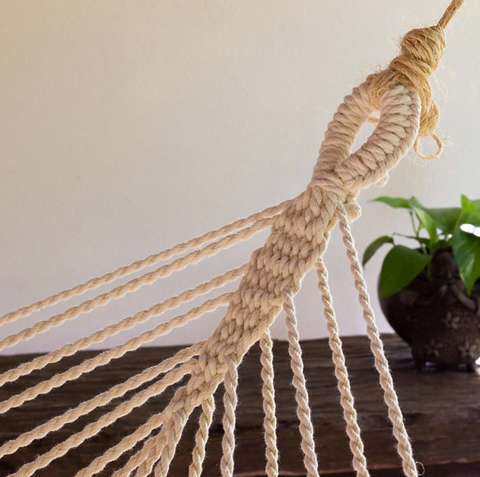 Hand-loomed spreader bar hammocks from Paraguay