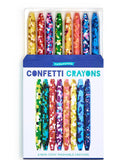 Happy Confetti Set of 8 Multicolor Crayons in Gift