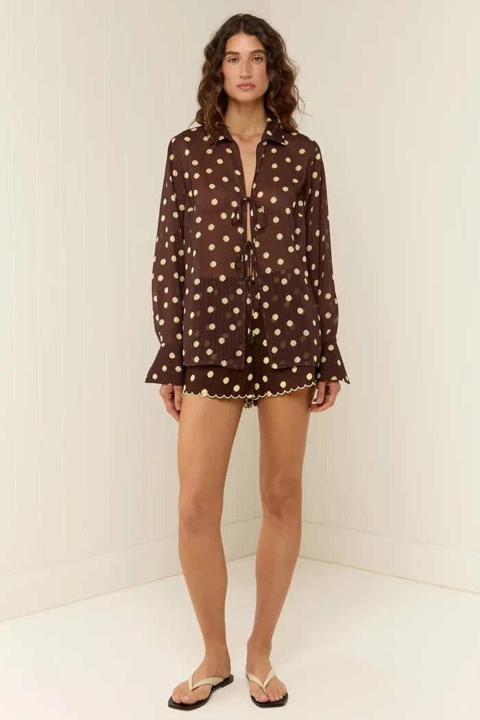 Harlow Shirt - Giallo Pois