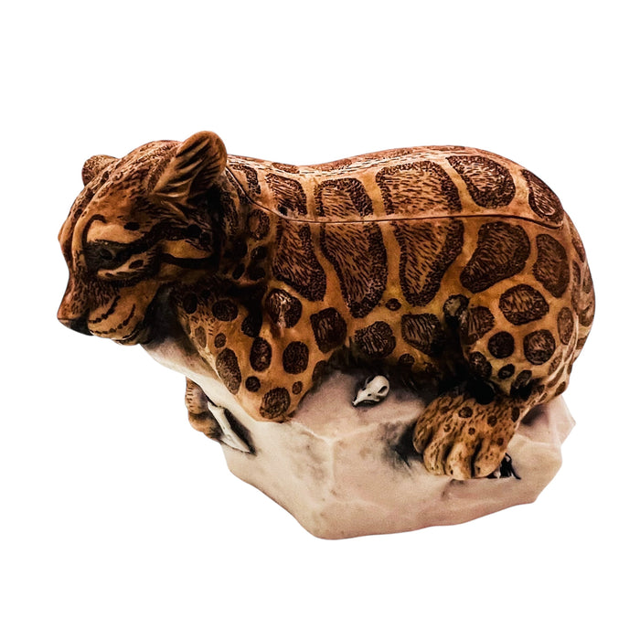 Harmony Kingdom "Sweet Spot” Leopard Box Figurine
