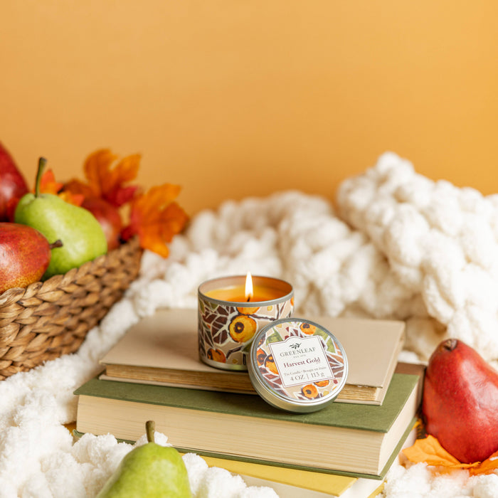 Harvest Gold Tin Candle