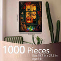 Haunted Halloween Window Jigsaw Puzzle