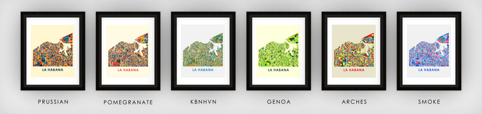 Havana Map Print - Full Color Map Poster