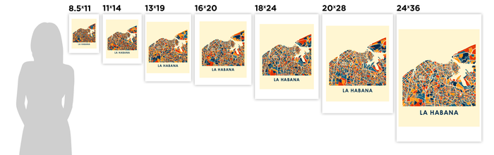 Havana Map Print - Full Color Map Poster
