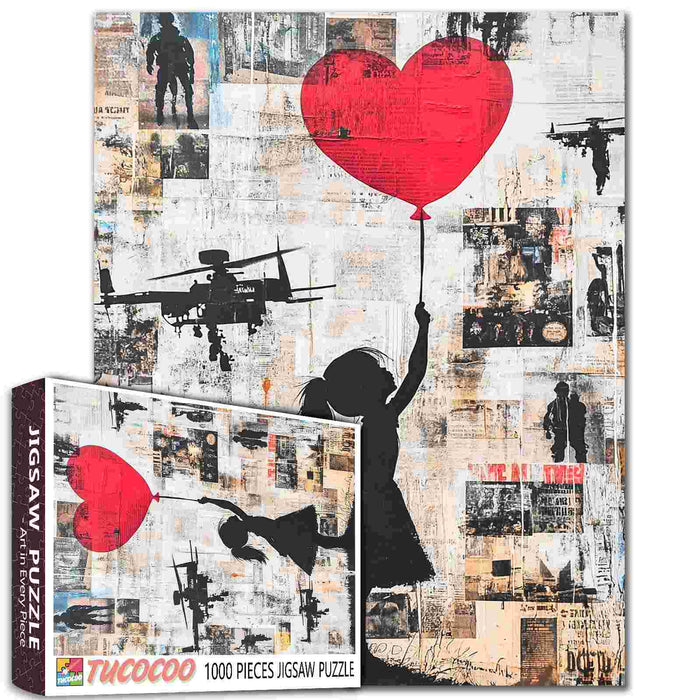 Heart Balloon Graffiti Jigsaw Puzzle