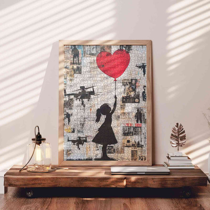 Heart Balloon Graffiti Jigsaw Puzzle