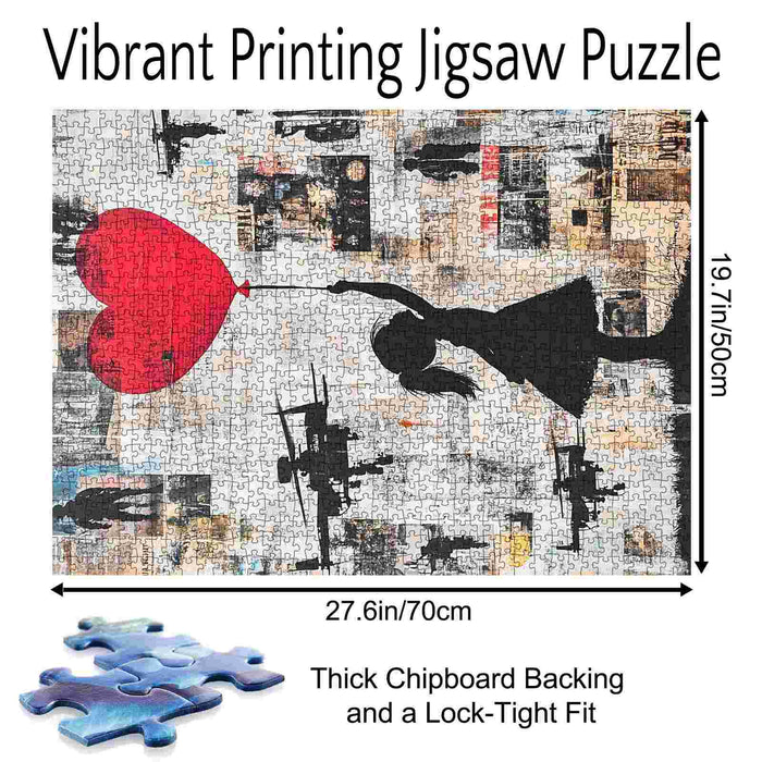 Heart Balloon Graffiti Jigsaw Puzzle
