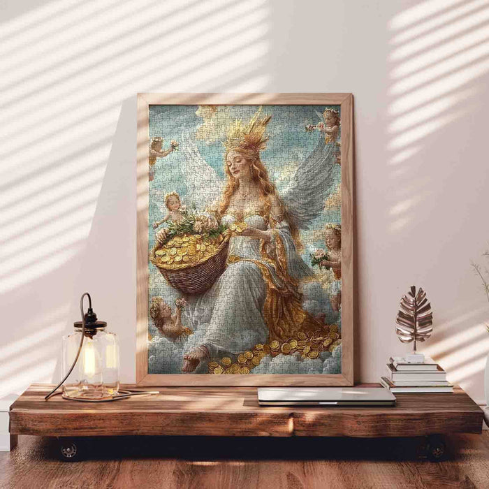 Heavenly Angel and Cherubs Jigsaw Puzzle