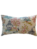 Hestor Chinoiserie LUMBAR Pillow with Feather Insert