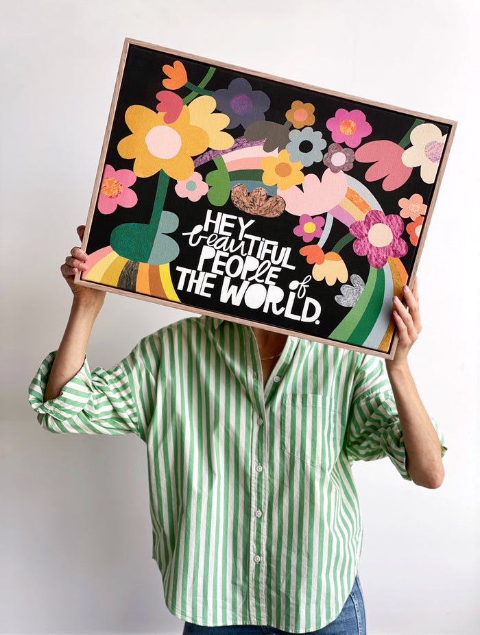 Hey Beautiful People Framed Print