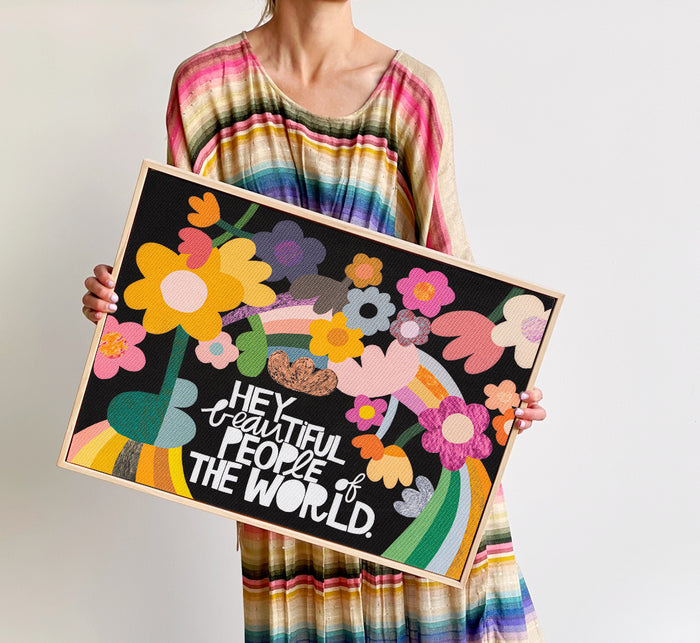 Hey Beautiful People Framed Print