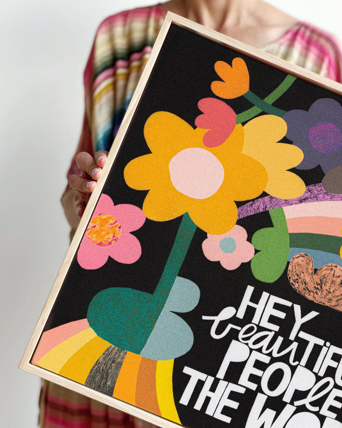 Hey Beautiful People Framed Print