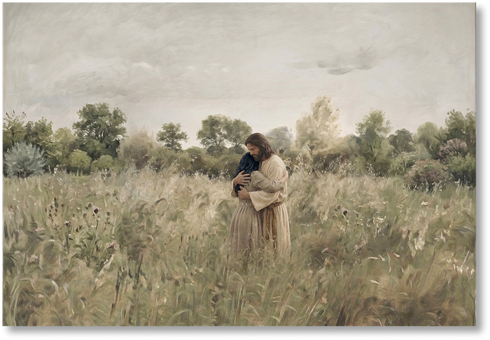 His Embrace - Black Hair Girl - Print