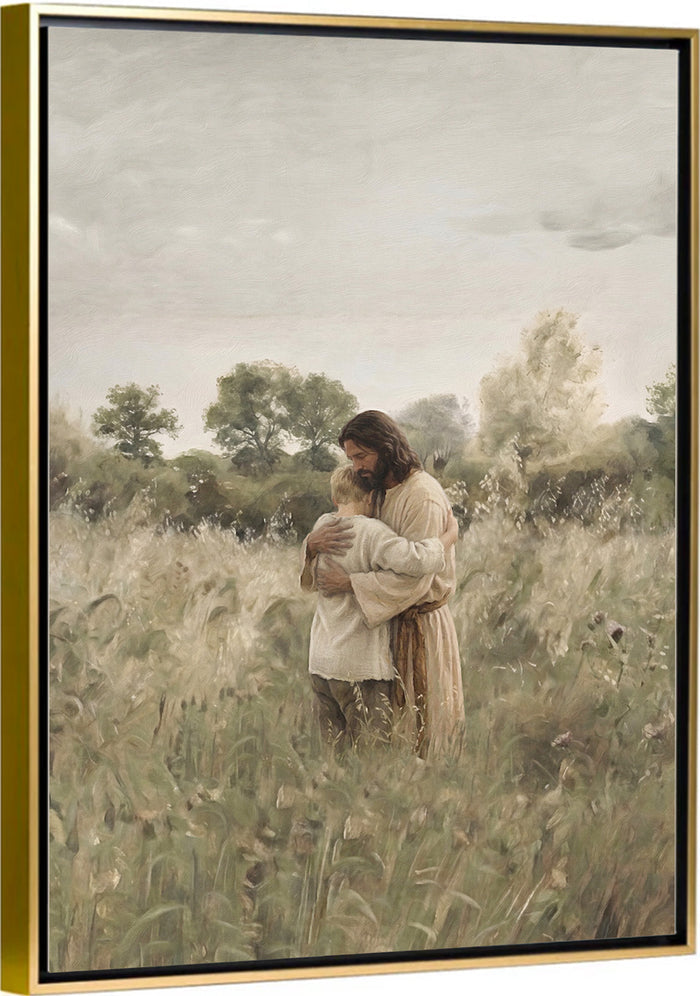 His Embrace - Blonde Boy - Canvas