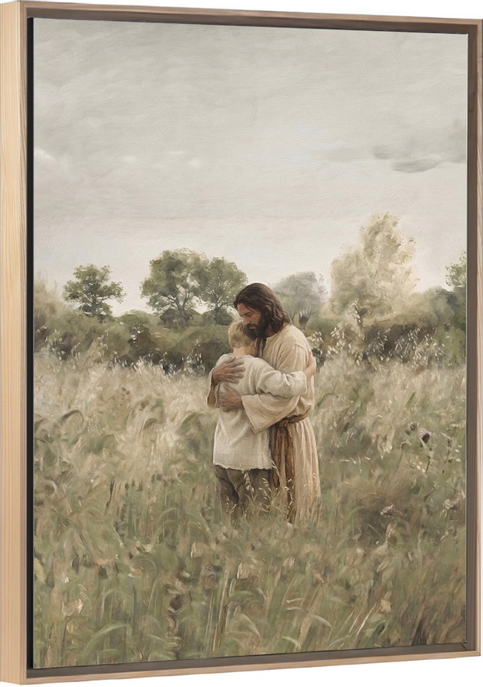 His Embrace - Blonde Boy - Canvas
