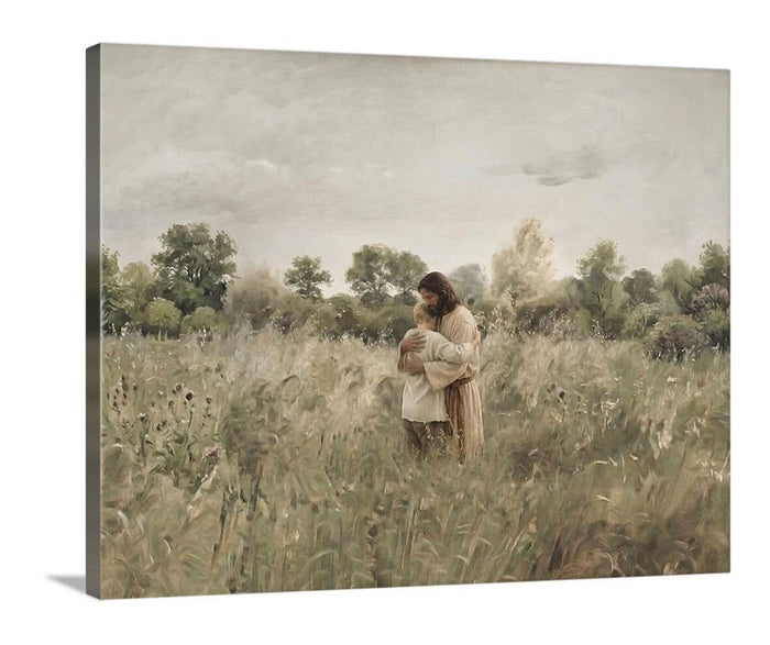 His Embrace - Blonde Boy - Canvas